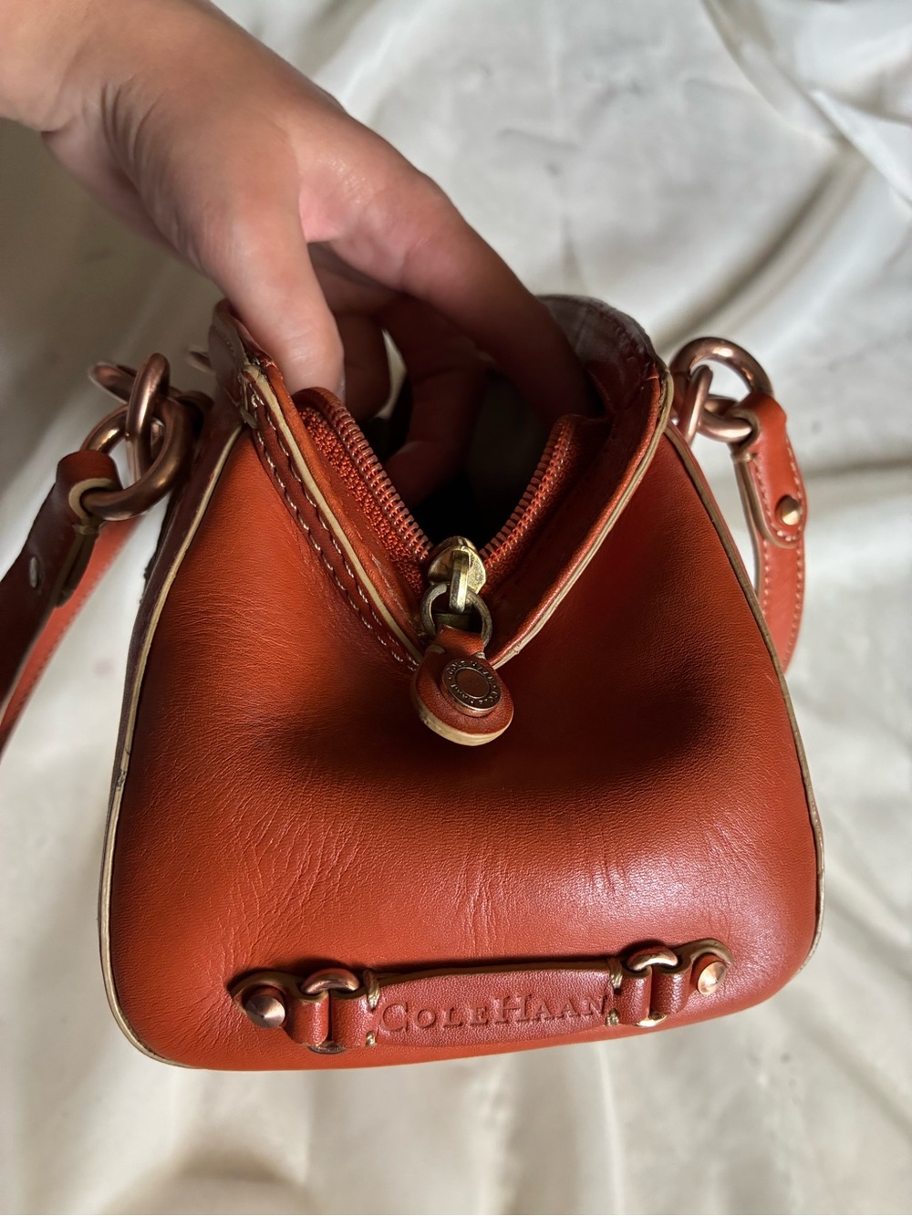 Cole Haan Leather Mini Shoulder Satchel - Picture 6 of 11